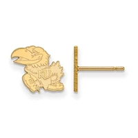 Women's Kansas Jayhawks Gold Plated XS Post Earrings