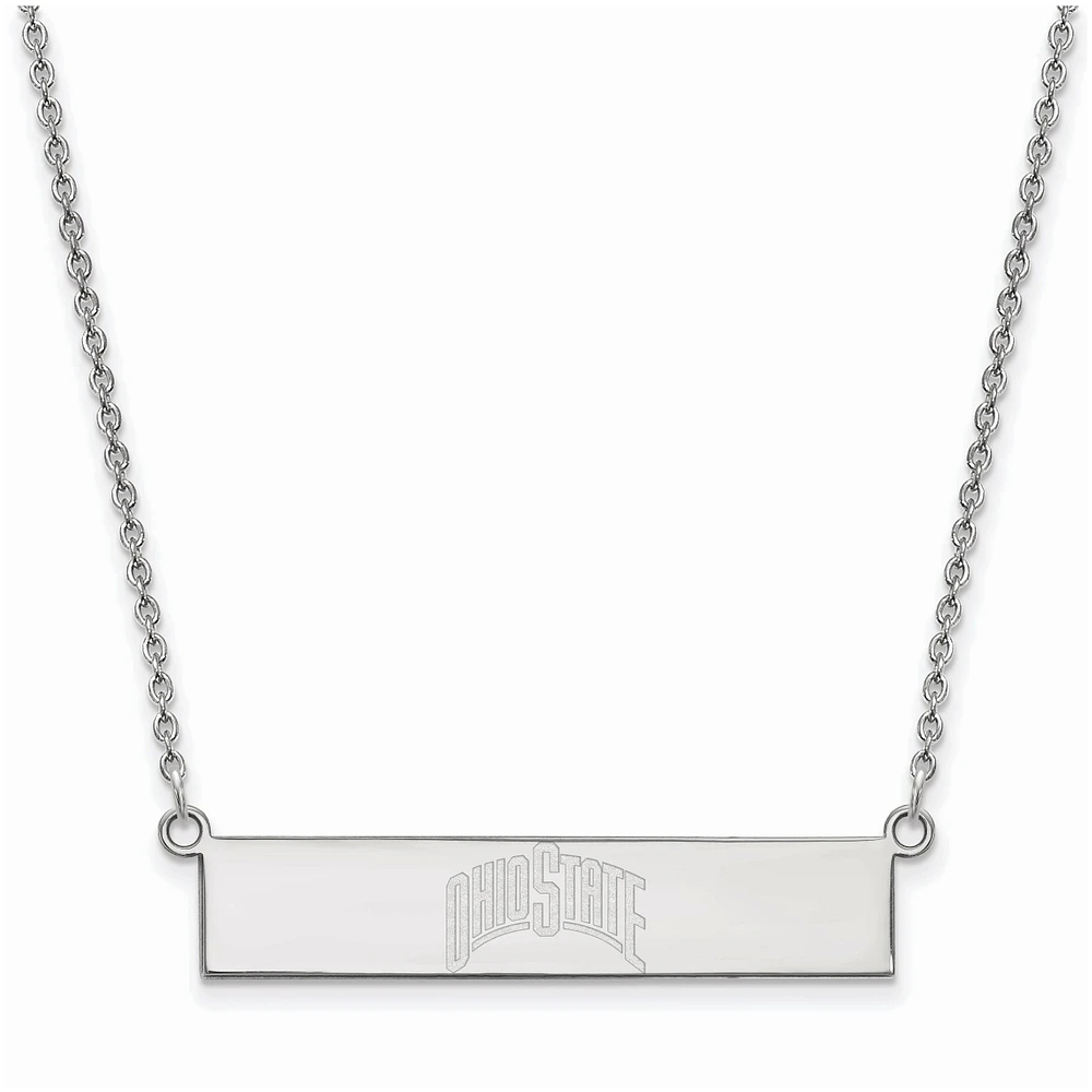 Women's Ohio State Buckeyes Sterling Silver Small Bar Necklace