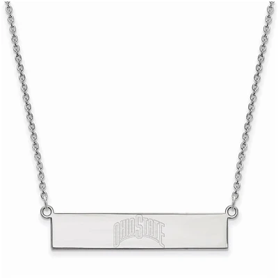 Women's Ohio State Buckeyes Sterling Silver Small Bar Necklace