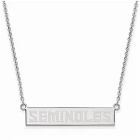 Women's Florida State Seminoles Sterling Silver Small Bar Necklace