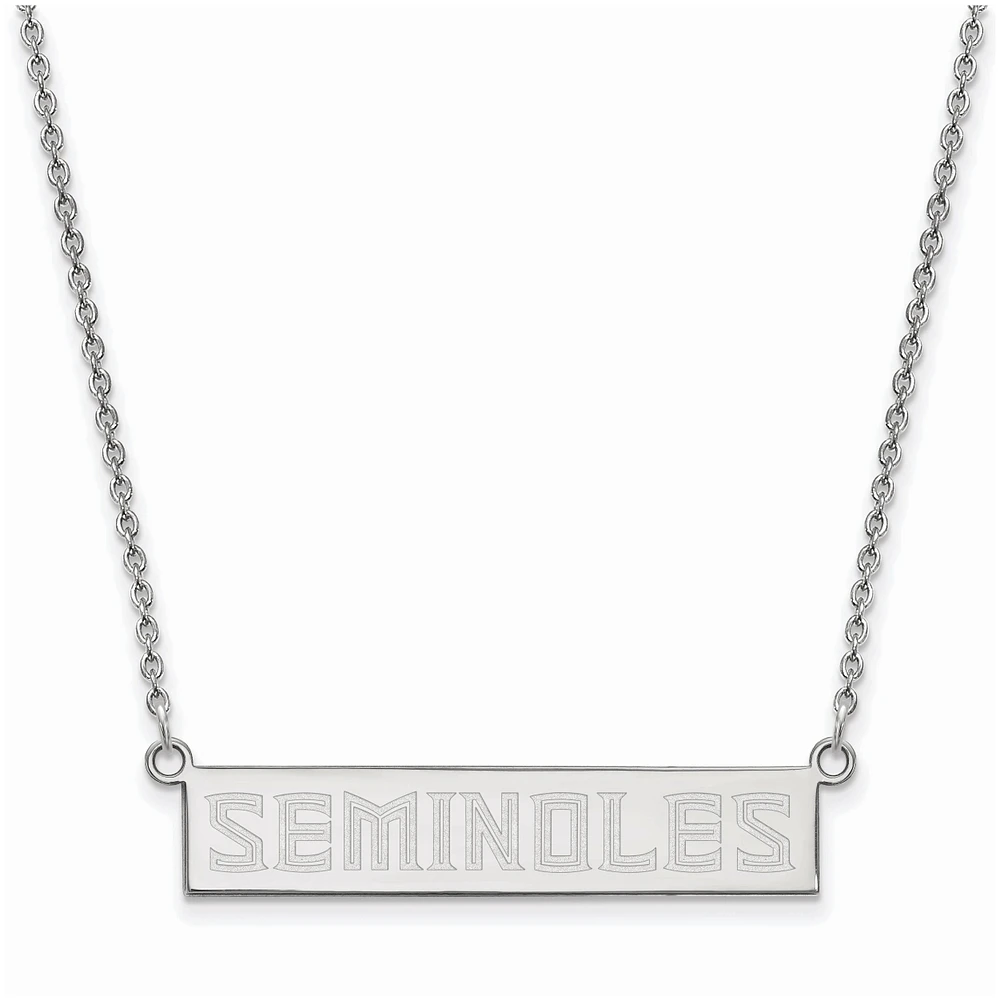 Women's Florida State Seminoles Sterling Silver Small Bar Necklace