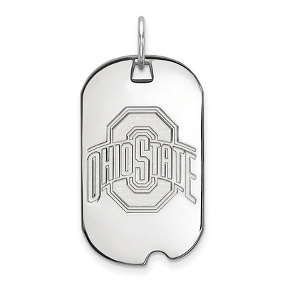 Women's Ohio State Buckeyes Sterling Silver Small Dog Tag