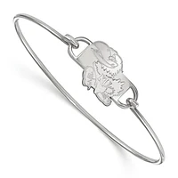 Women's Kansas Jayhawks Sterling Silver Wire Bangle