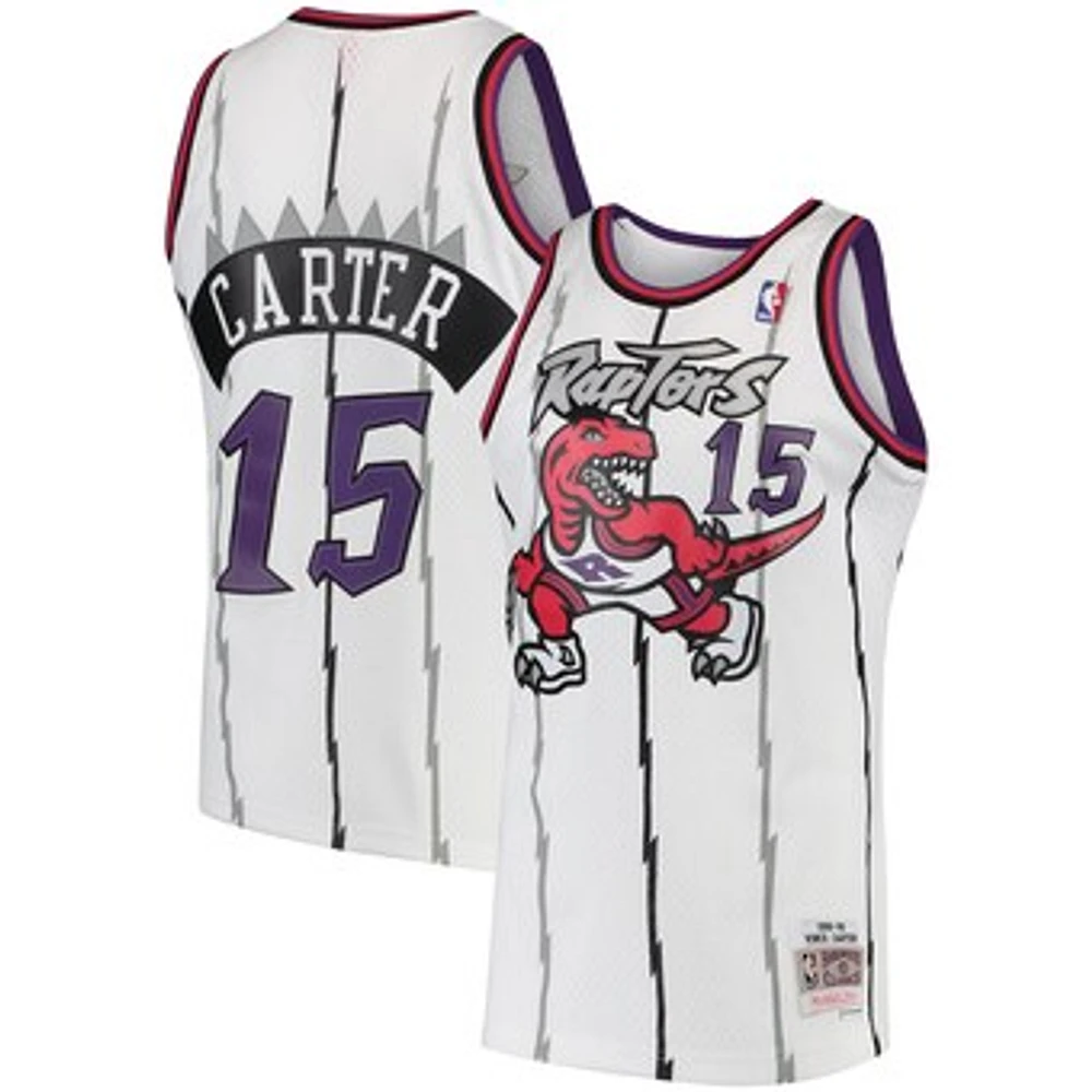 Men's Mitchell & Ness Vince Carter White Toronto Raptors 1998/99 Hardwood Classics Swingman Jersey