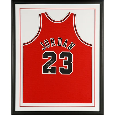 Michael Jordan Chicago Bulls Framed Autographed 1997-98 Mitchell & Ness Red Jersey - Upper Deck