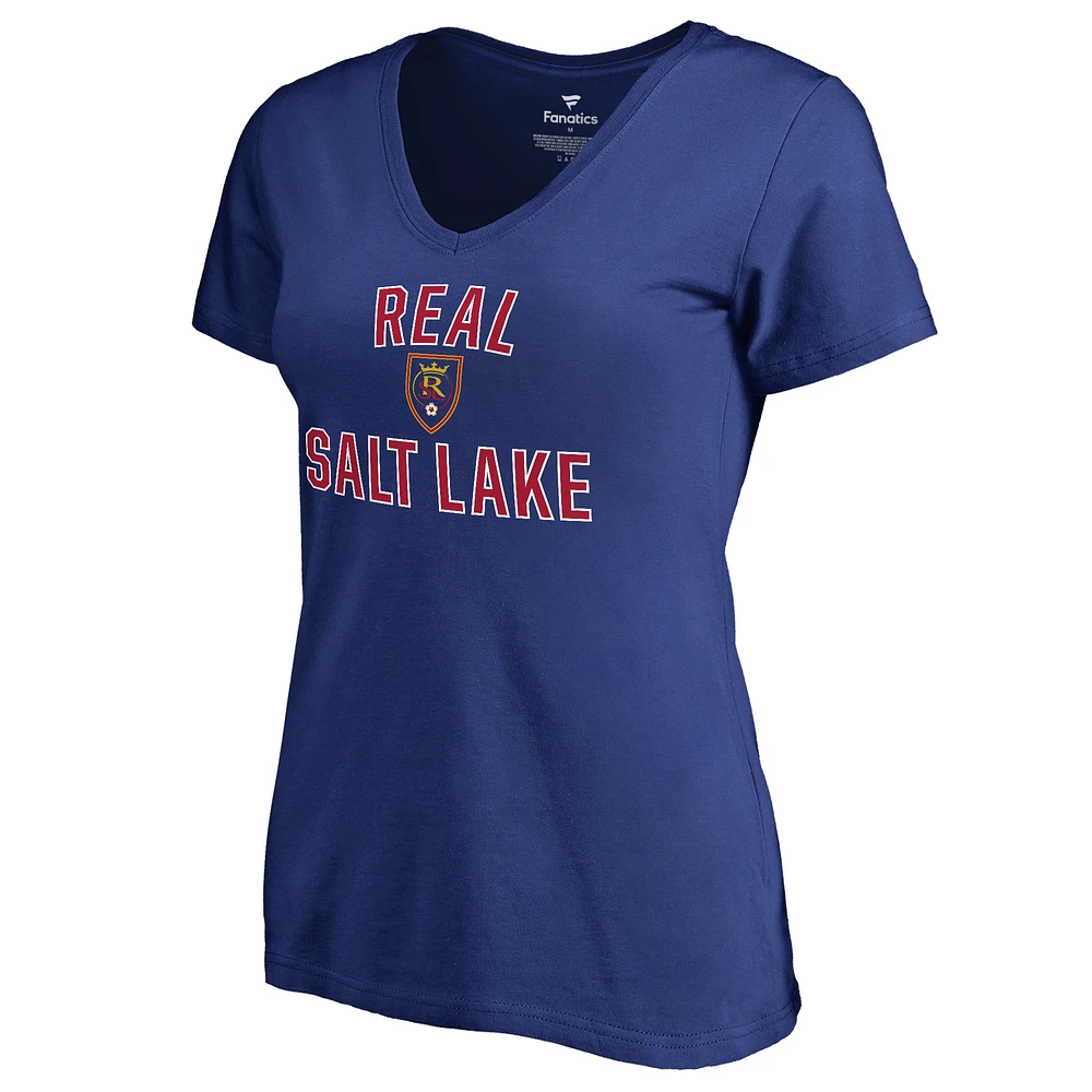 Women's Royal Real Salt Lake Victory Arch V-Neck T-Shirt