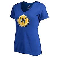 Women's Royal Santa Cruz Warriors Primary Logo V-Neck T-Shirt