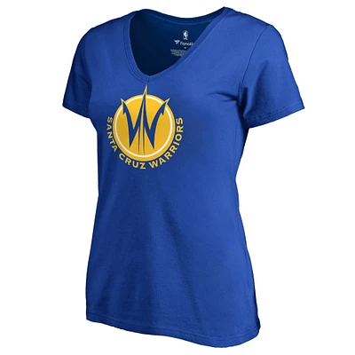 Women's Royal Santa Cruz Warriors Primary Logo V-Neck T-Shirt