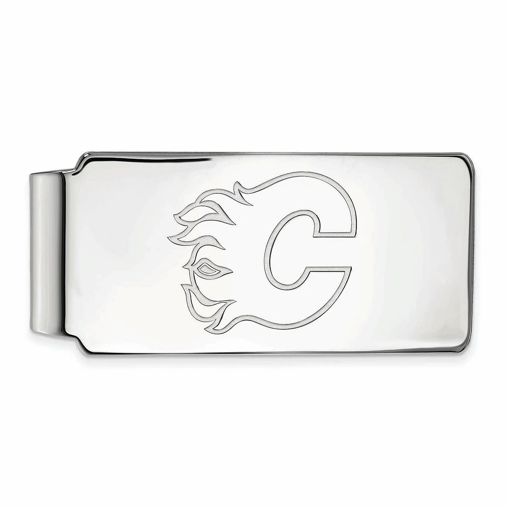 Silver Calgary Flames Money Clip