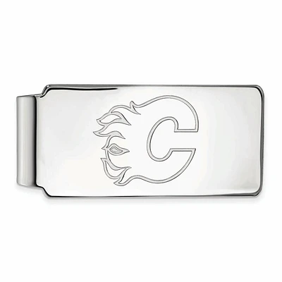 Silver Calgary Flames Money Clip