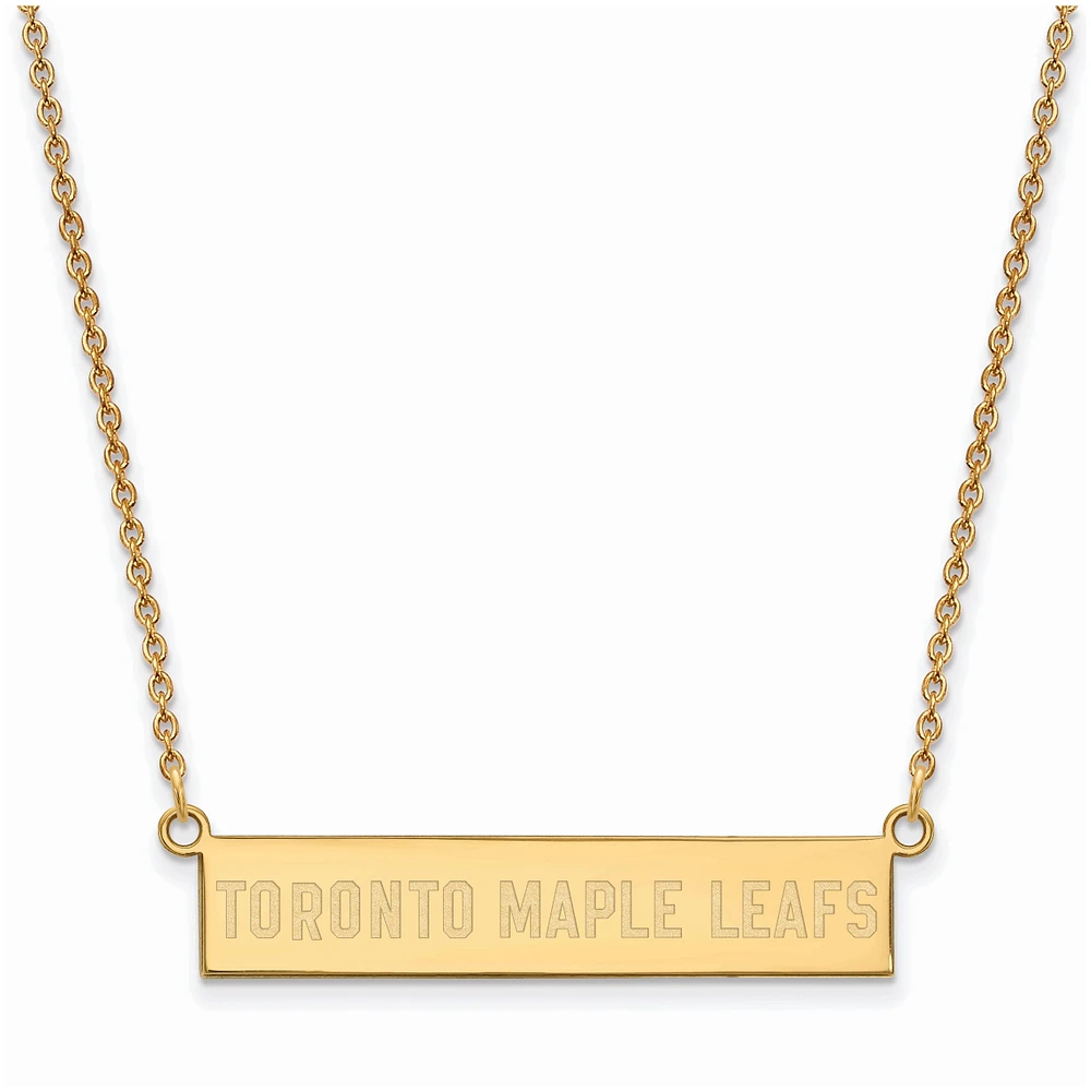 Women's Toronto Maple Leafs Gold Plated Small Bar Necklace