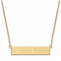 Women's Pittsburgh Penguins Gold Plated Small Bar Necklace