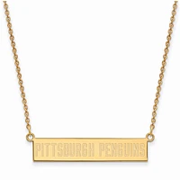 Women's Pittsburgh Penguins Gold Plated Small Bar Necklace