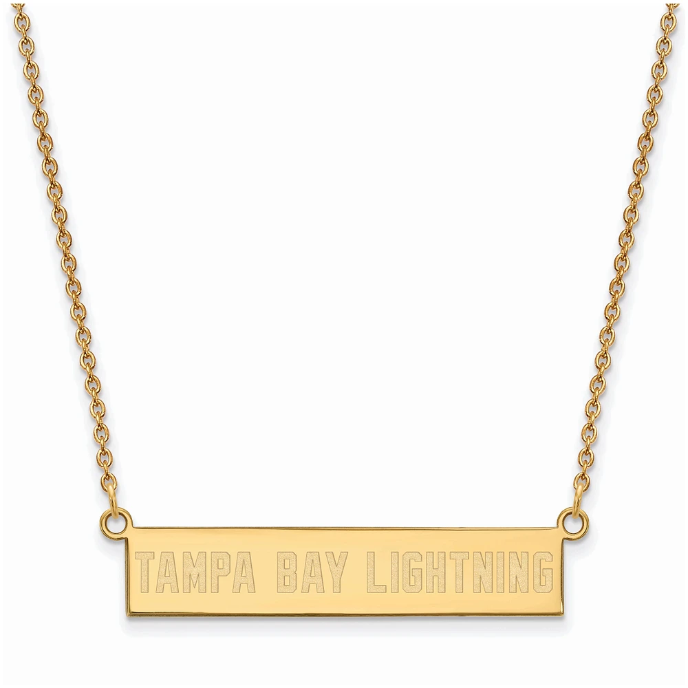 Women's Tampa Bay Lightning Gold Plated Small Bar Necklace
