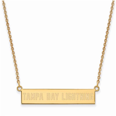 Women's Tampa Bay Lightning Gold Plated Small Bar Necklace