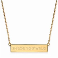 Women's Detroit Red Wings Gold Plated Small Bar Necklace