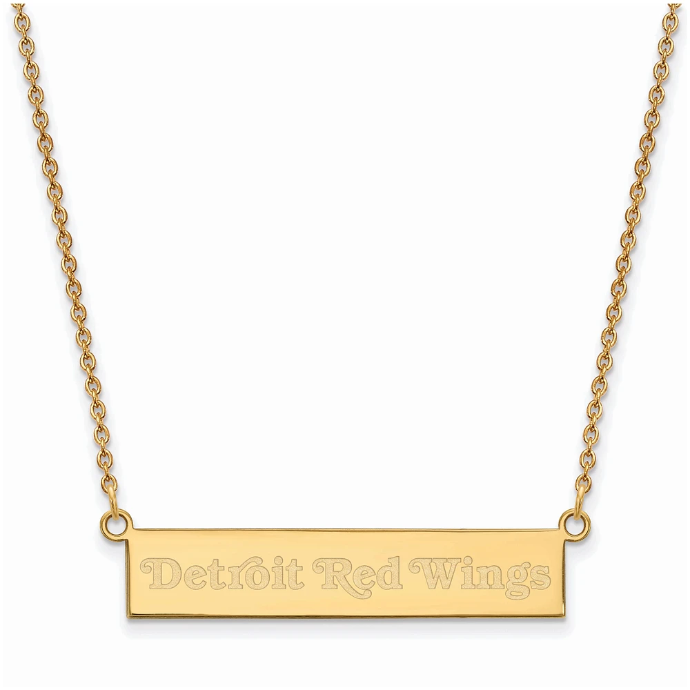 Women's Detroit Red Wings Gold Plated Small Bar Necklace