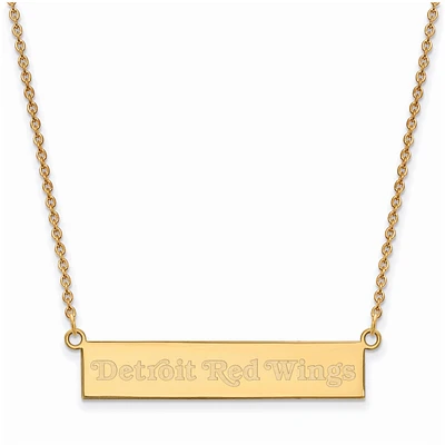 Women's Detroit Red Wings Gold Plated Small Bar Necklace