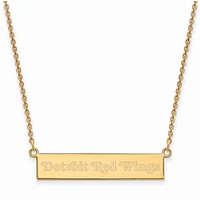 Women's Detroit Red Wings Gold Plated Small Bar Necklace