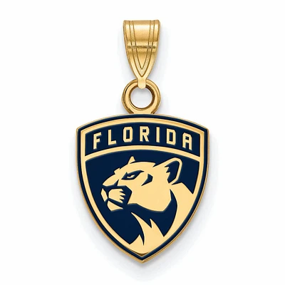 Women's Florida Panthers Gold Plated Small Enamel Pendant