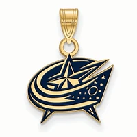 Women's Columbus Blue Jackets Gold Plated Small Enamel Pendant