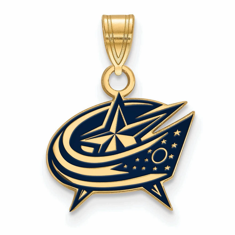 Women's Columbus Blue Jackets Gold Plated Small Enamel Pendant