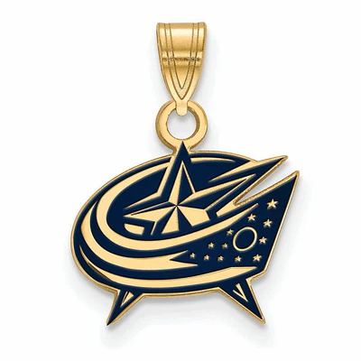 Women's Columbus Blue Jackets Gold Plated Small Enamel Pendant