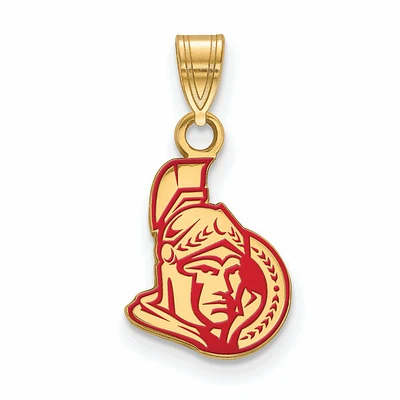 Women's Ottawa Senators Gold Plated Small Enamel Pendant