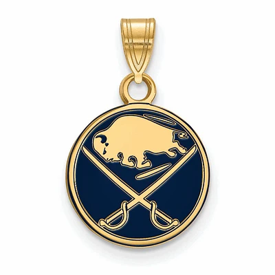 Women's Buffalo Sabres Gold Plated Small Enamel Pendant