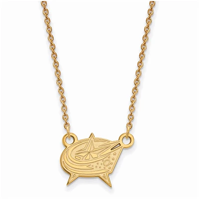 Women's Columbus Blue Jackets Gold Plated Small Pendant Necklace