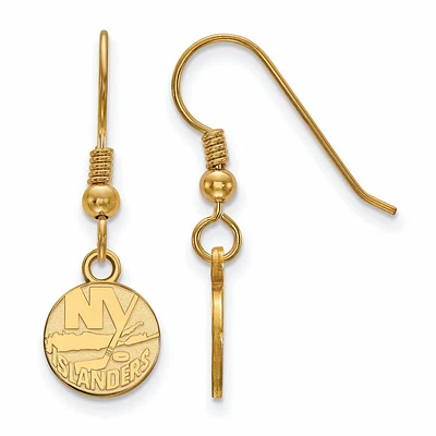 Women's New York Islanders Gold Plated XS Dangle Earrings
