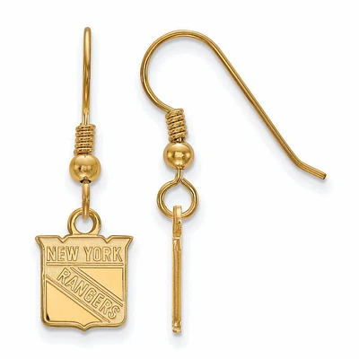 Women's New York Rangers Gold Plated XS Dangle Earrings