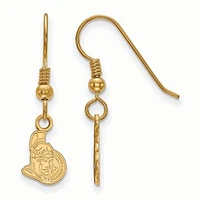Women's Ottawa Senators Gold Plated XS Dangle Earrings
