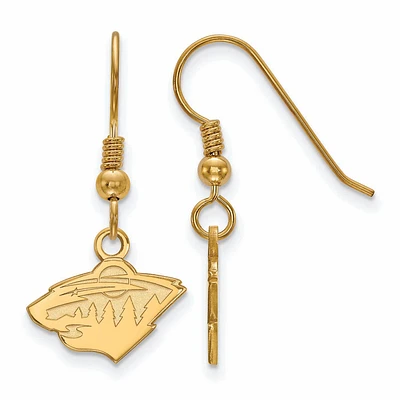 Women's Minnesota Wild Gold Plated XS Dangle Earrings