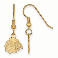 Women's Chicago Blackhawks Gold Plated XS Dangle Earrings