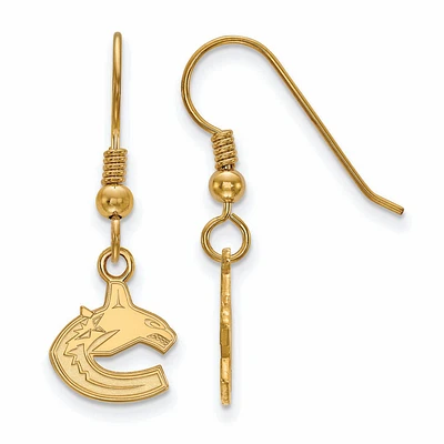Women's Vancouver Canucks Gold Plated XS Dangle Earrings