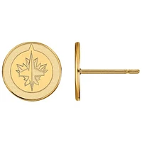 Women's Winnipeg Jets Gold Plated XS Post Earrings