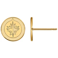 Women's Winnipeg Jets Gold Plated XS Post Earrings