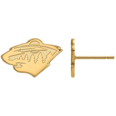 Women's Minnesota Wild Gold Plated XS Post Earrings