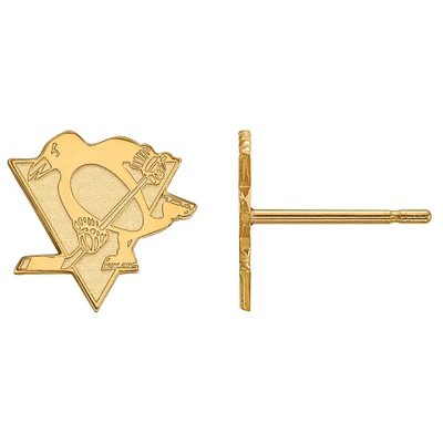 Women's Pittsburgh Penguins Gold Plated XS Post Earrings
