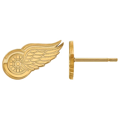 Women's Detroit Red Wings Gold Plated XS Post Earrings
