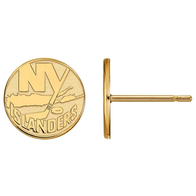 Women's New York Islanders Gold Plated XS Post Earrings