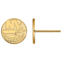 Women's New York Islanders Gold Plated XS Post Earrings