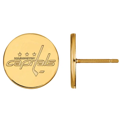 Women's Washington Capitals Gold Plated XS Post Earrings