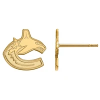 Women's Vancouver Canucks Gold Plated XS Post Earrings