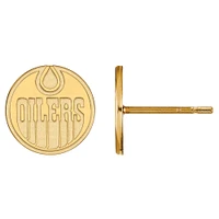 Women's Edmonton Oilers Gold Plated XS Post Earrings
