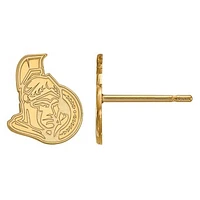 Women's Ottawa Senators Gold Plated XS Post Earrings