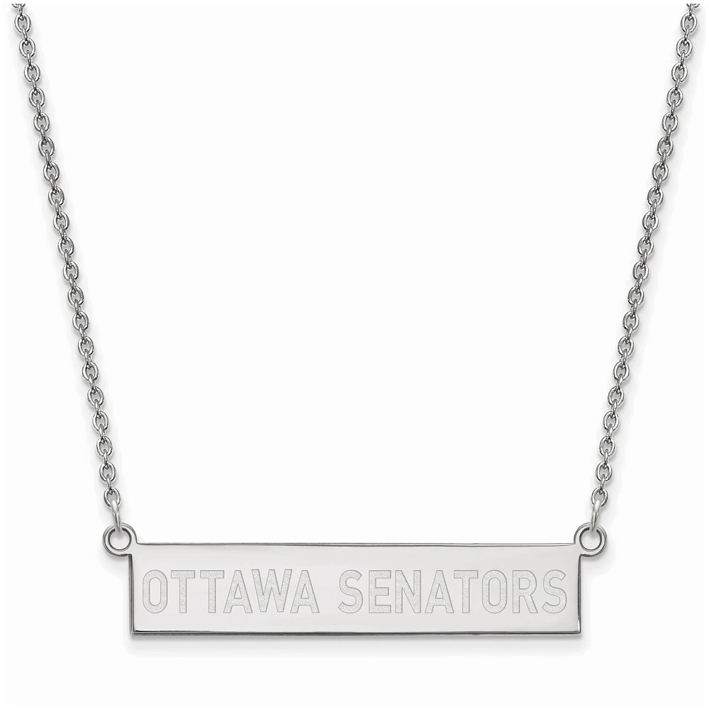 Women's Ottawa Senators Sterling Silver Small Bar Necklace