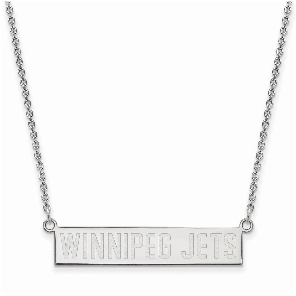 Women's Winnipeg Jets Sterling Silver Small Bar Necklace