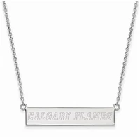 Women's Calgary Flames Sterling Silver Small Bar Necklace